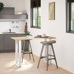 vidaXL Pieds de table de bar en U 2 pièces blanc 40 x (90-91) cm acier