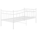 vidaXL Cadre de canapé-lit sans matelas blanc métal 90x200 cm