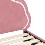 vidaXL Cadre de lit pour enfants avec tête de lit Rose 90 x 190 cm