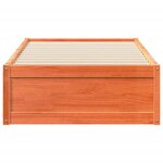 vidaXL Cadre de lit sans matelas cire marron 90x190 cm bois pin massif