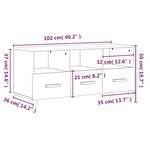 vidaXL Meuble TV Blanc 102x36x50 cm Bois d'ingénierie
