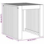 vidaXL Table d'appoint de jardin 43x36x40 cm en teck massif