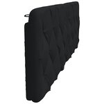 vidaXL Coussin de tête de lit noir 180 cm tissu