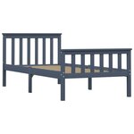 vidaXL Cadre de lit sans matelas gris bois massif de pin 100x200 cm