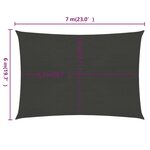 vidaXL Voile d'ombrage 160 g/m² Anthracite 6x7 m PEHD
