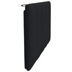 vidaXL Coussin de tête de lit noir 100 cm tissu