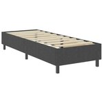 vidaXL Sommier à lattes de lit sans matelas gris tissu 100x200 cm