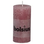 Bolsius bougies pilier rustiques 8 pièces 100x50 mm rose vieux