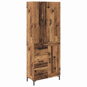 vidaXL Haut Armoire Bois Ancien 69 5 x 34 x 180 cm Bois d'ingénierie