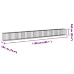 vidaXL Panier gabion avec couvercle 1100x100x100 cm fer galvanisé