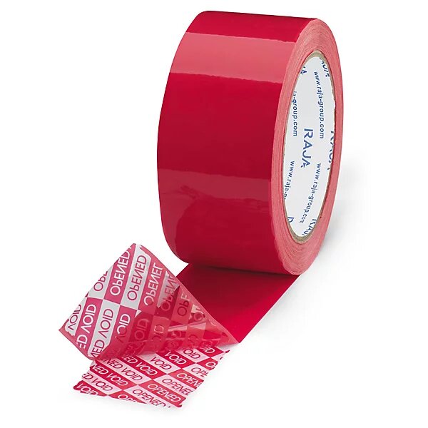 Ruban adhésif haute sécurité rouge raja 50 mm x 50 m (lot de 3)