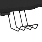 vidaXL Bureau de jeu avec pieds en forme de ZZ Noir 90x60x75 cm