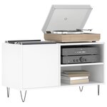 vidaXL Armoire à disques blanc 85x38x48 cm bois d'ingénierie