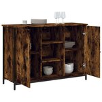 vidaXL Buffet chêne fumé 100x35x70 cm bois d'ingénierie