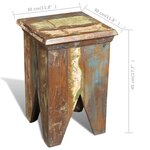 vidaXL Tabouret Bois de récupération massif