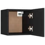 vidaXL Tables de chevet 2 Pièces Noir 30 5x30x30 cm Bois d'ingénierie
