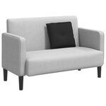 vidaXL Coussin de Dos Noir 50 x 19 x 45 cm tissu