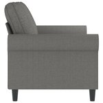 vidaXL Canapé à 2 places Gris foncé 140 cm Tissu