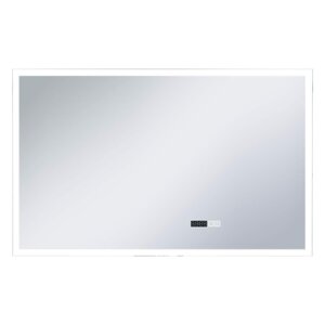 vidaXL Miroir à LED et capteur tactile et affichage d'heure 100x60 cm
