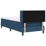 vidaXL Lit à ressort avec matelas  bleu  100 x 200 cm  en tissu.
