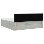 VidaXL Cadre de lit ottoman avec matelas gris clair 160x200 cm velours