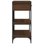 vidaXL Table console avec tiroirs et étagères chêne marron