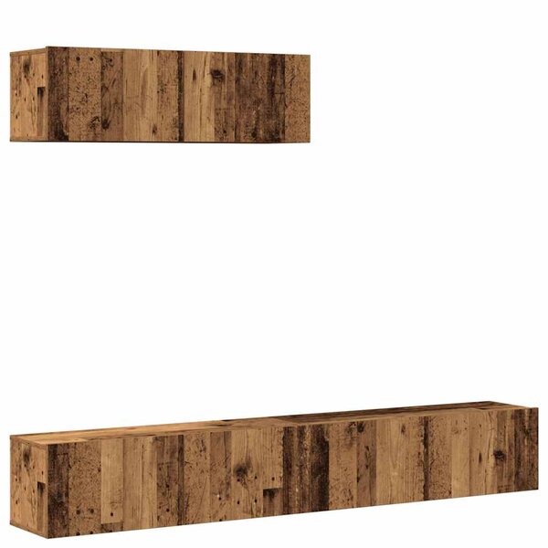 vidaXL Ensemble de meuble TV mural 3 Pièces vieux bois bois d'ingénierie