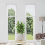 vidaXL Store de Fenêtre avec des rideaux Manuel Blanc Aluminium