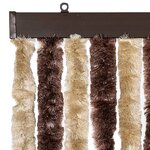 vidaXL Moustiquaire beige et marron clair 118x220 cm chenille