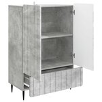 vidaXL Buffet Gris béton 66 x 34 5 x 97 cm Bois d'ingénierie