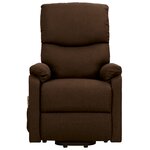 vidaXL Fauteuil de massage Marron foncé Tissu