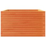 vidaXL Jardinière cire marron 80x80x46 cm bois de pin massif