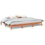 VidaXL Cadre de lit familial sans matelas marron ciré 240x200 cm
