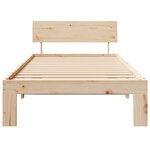 vidaXL Cadre de lit avec tête de lit 80x200 cm Bois de pin massif
