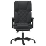 vidaXL Fauteuil de massage inclinable de bureau Noir Similicuir