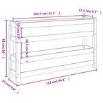 vidaXL Jardinière 112x25x66 cm Bois massif de pin