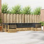 vidaXL Ensemble de canapés d'extérieur 7 Pièces Blanc et anthracite