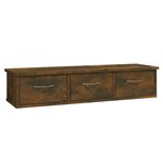 vidaXL Armoire murale Chêne fumé 88x26x18 5 cm Bois d'ingénierie