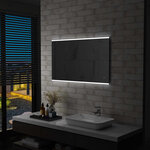 vidaXL Miroir mural à LED de salle de bain et capteur tactile 100x60cm