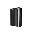 vidaXL Garde-robe en tissu 2 Pièces Noir