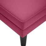 vidaXL Fauteuil long avec coussin et accoudoir droit rouge bordeaux