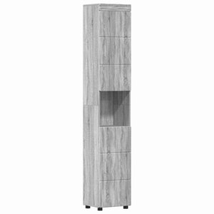 vidaXL Cabinet de salle de bain TULUM Sonoma gris 37 x 31.5 x 203 cm