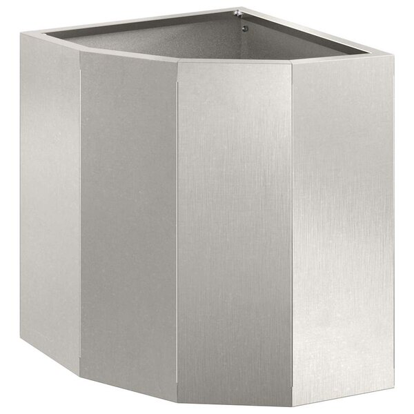 vidaXL Jardinière d'Angle Argent 30 x 30 x 35 cm Acier inoxydable