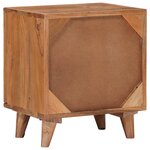vidaXL Table de chevet faite main Marron Teck 40 x 30 x 45 cm