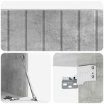 vidaXL Meuble TV mural 78 5 x 41 x 30 cm Gris béton Bois d'ingénierie