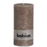 Bolsius bougie pilier rustique 200x100 mm taupe 4 pcs
