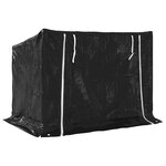 vidaXL Portant de bois de chauffage et housse de pluie acier galvanisé