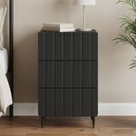 vidaXL Cabinet de chevet Noir 43 x 41 x 68 cm Bois d'ingénierie
