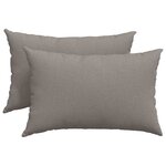 vidaXL Coussins de canapé 2 pc tissu Taupe 60 x 40 cm