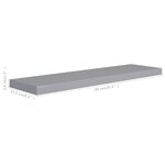 vidaXL Étagères murales flottantes 4 Pièces gris 90x23 5x3 8 cm MDF